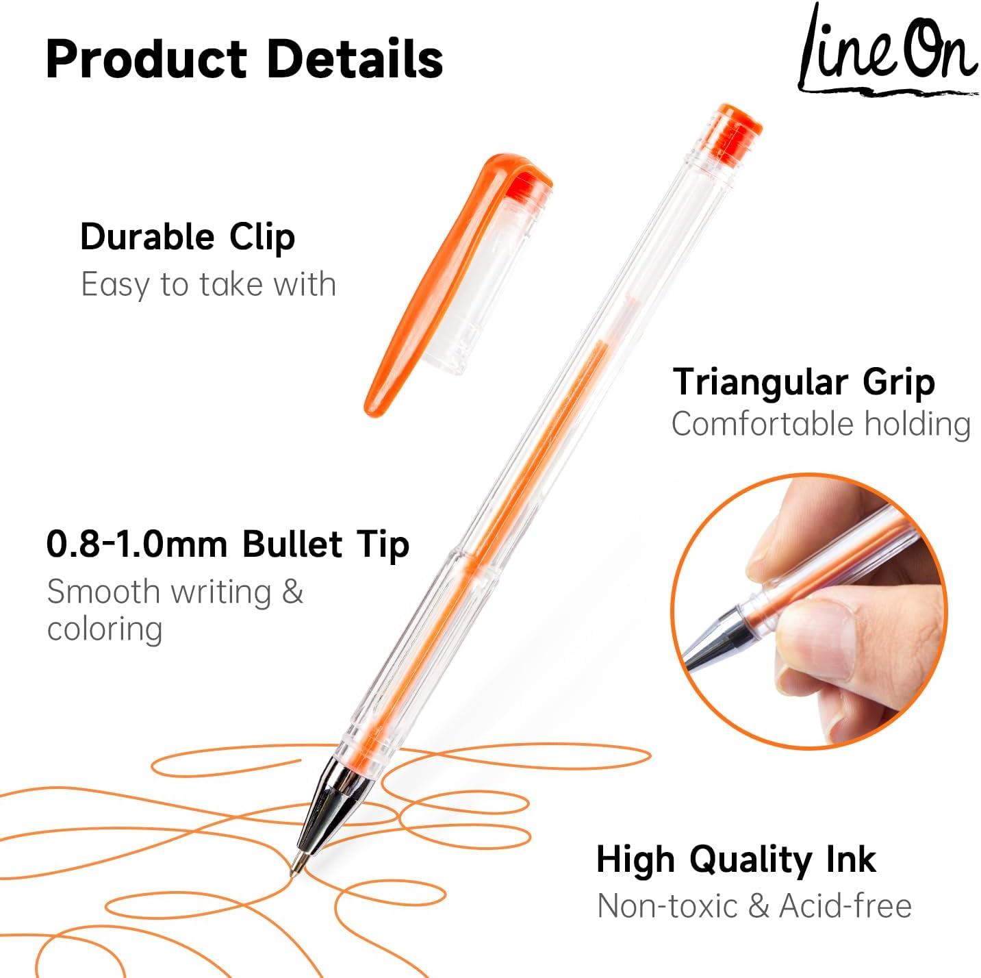 image108 Colors Gel Pens Set Gel Pens for Adult Coloring Books Journals Drawing Doodling Art Markers