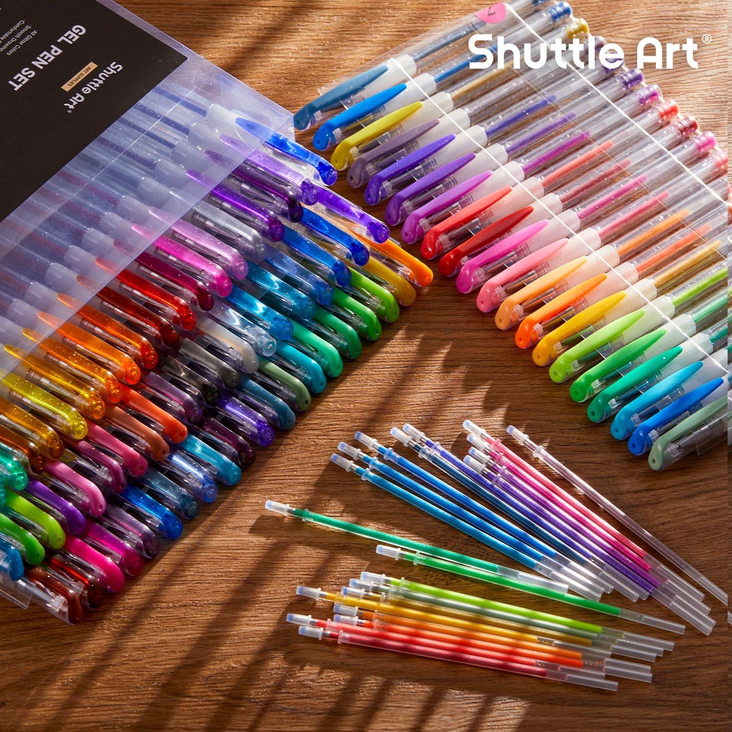 Shuttle Art 360 Pack Gel Pens Set, 180 Colors Gel Pen Set Plus 180 ...