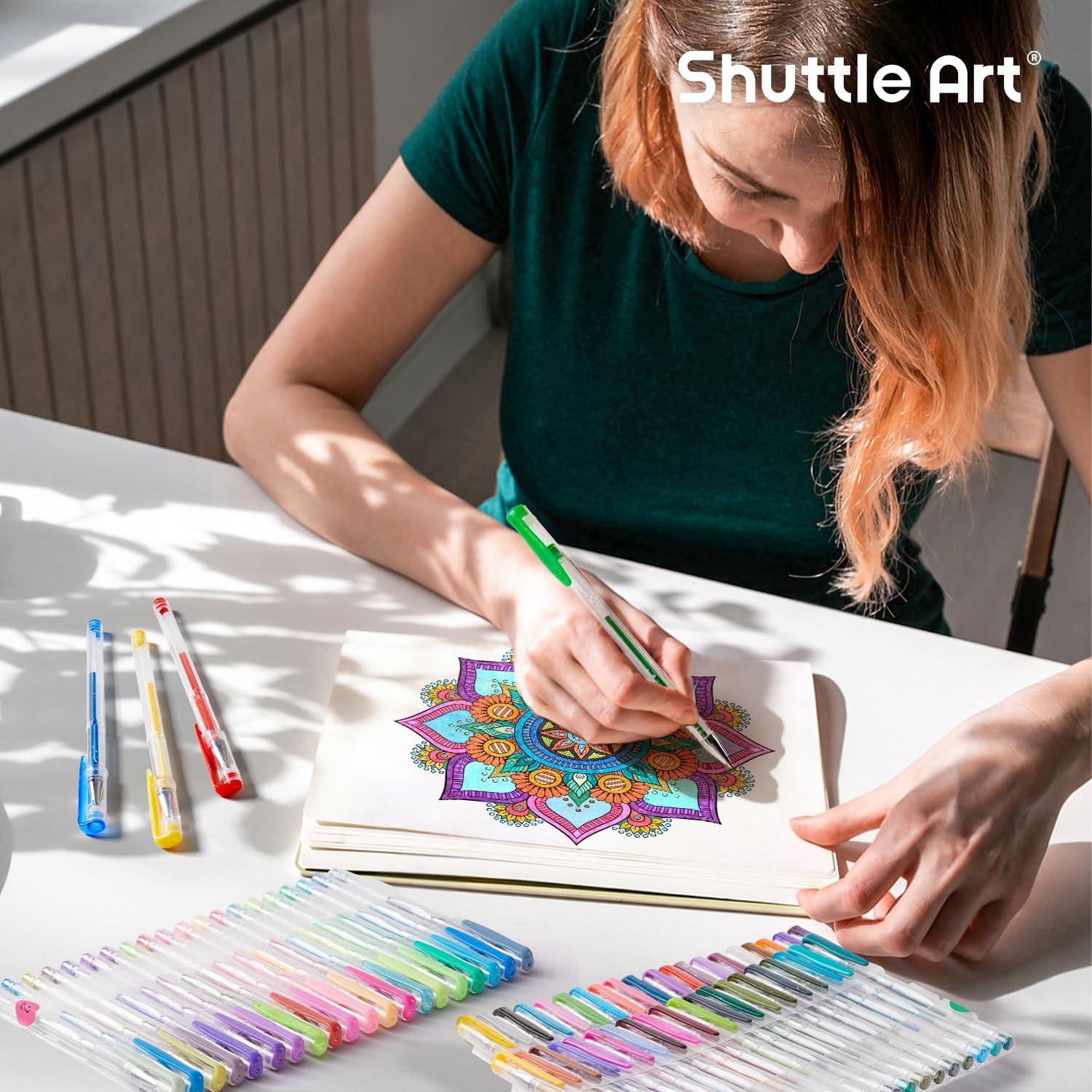Shuttle Art 360 Pack Gel Pens Set, 180 Colors Gel Pen Set Plus 180 ...