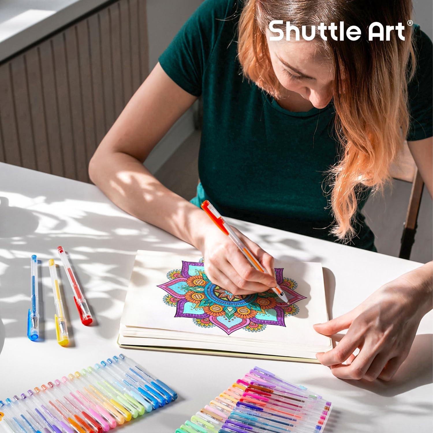 imageShuttle Art 360 Pack Gel Pens Set 180 Colors Gel Pen Set Plus 180 Color Refills Perfect for Adult Coloring Books Doodling Drawing Art Markers360 Pack