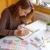 100 Pack Gel Pens Set, 50 Colors Gel Pens with 50 Refills Gel Pen Set for Adult Coloring Books Drawing Doodling Art Markers