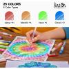 Gel Pens, 50 Pack Gel Pen Set 25 Colored Gel Pen with 25 Refills for Adults Coloring Books Drawing Doodling Crafts Scrapbooking Bullet Journaling(Multicolor)