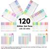 Shuttle Art 360 Pack Gel Pens Set, 180 Colors Gel Pen Set Plus 180 Color Refills Perfect for Adult Coloring Books Doodling Drawing Art Markers(240 Pack Glitter Colors)