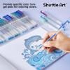 Shuttle Art 60 Pack Tone , Pink Purple Gel Pens with 30 Refills for Adults Coloring Books Journaling Drawing Nature, Landscapes, Animals Scenes(60 Pack Blue Tone)
