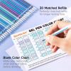 Shuttle Art 60 Pack Tone , Pink Purple Gel Pens with 30 Refills for Adults Coloring Books Journaling Drawing Nature, Landscapes, Animals Scenes(60 Pack Blue Tone)