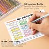 Shuttle Art 60 Pack Tone , Pink Purple Gel Pens with 30 Refills for Adults Coloring Books Journaling Drawing Nature, Landscapes, Animals Scenes(60 Pack Earth Tone)