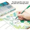 Shuttle Art 60 Pack Tone , Pink Purple Gel Pens with 30 Refills for Adults Coloring Books Journaling Drawing Nature, Landscapes, Animals Scenes(60 Pack Green Tone)