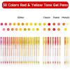 Shuttle Art 60 Pack Tone , Pink Purple Gel Pens with 30 Refills for Adults Coloring Books Journaling Drawing Nature, Landscapes, Animals Scenes(60 Pack Red Yellow Tone)