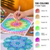 Shuttle Art Gel Pens, 120 Pack Gel Pen Set Packed in Sturdy Box, 60 Unique Colors with 60 Refills for Adults Coloring Books Drawing Doodling Crafts Scrapbooking Journaling(130 Colors)