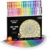 Shuttle Art 360 Pack Gel Pens Set, 180 Colors Gel Pen Set Plus 180 Color Refills Perfect for Adult Coloring Books Doodling Drawing Art Markers(Multicolor)