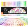 Shuttle Art 60 Pack Tone , Pink Purple Gel Pens with 30 Refills for Adults Coloring Books Journaling Drawing Nature, Landscapes, Animals Scenes(24 Pack Pastel Tone)