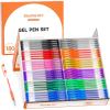 Shuttle Art Gel Pens, 180 Pack Gel Pens Set, 12 Assorted Colors Bulk Classroom Pack for Adults Coloring Books Drawing Doodling Crafts Journaling
