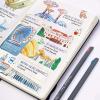 46 Pack Journal Planner Colored Pens, Lineon 40 Colors Fineliner Pens with 6 Different Stencils, Perfect Set for Journal Planner Note Calendar Coloring Office School Art Supplies