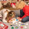 Shuttle Art 360 PCS Wooden Christmas Ornament Kit, 130 Unfinished Wood Slices with 13 Styles, 130 Jute Twine, 12 Colors Washable Markers, 50 Bells, DIY Christmas Decoration Crafts for Kids and Adults