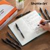 Shuttle Art Black Gel Pens, 70 Pack Retractable Medium Point Rollerball Gel Ink Pens Smooth Writing with Comfortable Grip for Office School Home Work(100)