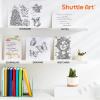 Shuttle Art Colored Retractable Gel Pens, 8 Pastel Ink Colors, Cute Pens 0.7mm Fine Point Quick Drying for Black Paper Writing Drawing Journaling Note Taking School Office Home(15 Black Ink)
