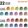 Shuttle Art Colored Retractable Gel Pens, 8 Pastel Ink Colors, Cute Pens 0.7mm Fine Point Quick Drying for Black Paper Writing Drawing Journaling Note Taking School Office Home(11 Light + 11 Dark Vintage)