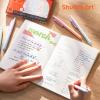Shuttle Art Colored Retractable Gel Pens, 8 Pastel Ink Colors, Cute Pens 0.7mm Fine Point Quick Drying for Black Paper Writing Drawing Journaling Note Taking School Office Home(15 Black Ink–Shifting Barrel)