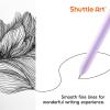 Shuttle Art Colored Retractable Gel Pens, 8 Pastel Ink Colors, Cute Pens 0.7mm Fine Point Quick Drying for Black Paper Writing Drawing Journaling Note Taking School Office Home(15 Black Ink)