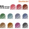 Shuttle Art Colored Retractable Gel Pens, 8 Pastel Ink Colors, Cute Pens 0.7mm Fine Point Quick Drying for Black Paper Writing Drawing Journaling Note Taking School Office Home(11 Dark Vintage)