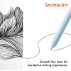 Shuttle Art Colored Retractable Gel Pens, 8 Pastel Ink Colors, Cute Pens 0.7mm Fine Point Quick Drying for Black Paper Writing Drawing Journaling Note Taking School Office Home(15 Black Ink–Shifting Barrel)