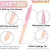 Shuttle Art Colored Retractable Gel Pens, 8 Pastel Ink Colors, Cute Pens 0.7mm Fine Point Quick Drying for Black Paper Writing Drawing Journaling Note Taking School Office Home(15 Black Ink–Shifting Barrel)