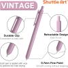 Shuttle Art Colored Retractable Gel Pens, 8 Pastel Ink Colors, Cute Pens 0.7mm Fine Point Quick Drying for Black Paper Writing Drawing Journaling Note Taking School Office Home(11 Light + 11 Dark Vintage)