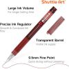 Shuttle Art Liquid Ink Rollerball Pens, 15 Colors (10 Bright + 5 Vintage) Quick Drying 0.5mm Extra Fine Point Long Lasting for Writing Journaling Taking Notes Doodling School Office Home(12 Colors)