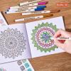 Shuttle Art Metallic Marker Pens, 30 Colors Metallic Paint Markers with 1 Coloring Book Fine Point for DIY Card, Calligraphy, Art and Crafting Projects, Works Great on Black Paper, Scrapbooks, Rock(30 colors)