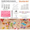 Shuttle Art Polymer Clay Kit – 60 Colors, 19 Tools, and 16 Accessories – Non-Toxic and Non-Sticky DIY Crafts for Kids and Adults(57 Colors)