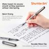 Shuttle Art RollerBall Pens, 50 Pack Black Fine Point Roller Ball Pens, 0.5mm Liquid Ink Pens for Writing Journaling Taking Notes School Office