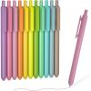 Shuttle Art Colored Retractable Gel Pens, 8 Pastel Ink Colors, Cute Pens 0.7mm Fine Point Quick Drying for Black Paper Writing Drawing Journaling Note Taking School Office Home(11 Light Vintage)
