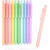 Shuttle Art Colored Retractable Gel Pens, 8 Pastel Ink Colors, Cute Pens 0.7mm Fine Point Quick Drying for Black Paper Writing Drawing Journaling Note Taking School Office Home(10 Pastel Ink)