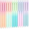 Shuttle Art Colored Retractable Gel Pens, 8 Pastel Ink Colors, Cute Pens 0.7mm Fine Point Quick Drying for Black Paper Writing Drawing Journaling Note Taking School Office Home(15 Black Ink–Shifting Barrel)