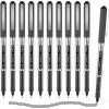 Shuttle Art RollerBall Pens, 25 Pack Black Fine Point Roller Ball Pens, 0.5mm Liquid Ink Pens for Writing Journaling Taking Notes School Office(10 Black)