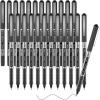Shuttle Art RollerBall Pens, 25 Pack Black Fine Point Roller Ball Pens, 0.5mm Liquid Ink Pens for Writing Journaling Taking Notes School Office(Black)