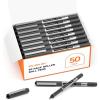 Shuttle Art RollerBall Pens, 50 Pack Black Fine Point Roller Ball Pens, 0.5mm Liquid Ink Pens for Writing Journaling Taking Notes School Office