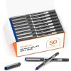 Shuttle Art RollerBall Pens, 50 Pack Blue Fine Point Roller Ball Pens, 0.5mm Liquid Ink Pens for Writing Journaling Taking Notes School Office
