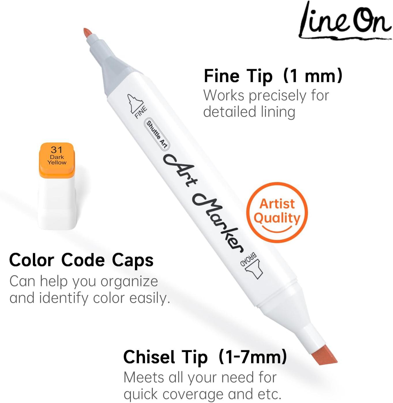 image172 Colors Alcohol Based Dual Tip Art Markers 1711 Blender Permanent Marker Pens Plus 1 Marker Pad 1 Case Perfect for Kids Adult Artist Coloring Books Drawing Sketching and Card Making172 Colors