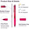 Erasable Gel Pens, 12 Colors Retractable Fine Point Erasable Pens Clicker, Assorted Color Inks, Make Mistakes Disappear for Drawing Writing Planner and Crossword Puzzles(12 Colors Erasable Pens)