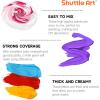 Shuttle Art Acrylic Paint, 18 Colors Acrylic Paint Pouches (120ml/4.06oz), Artist Grade Paint Set, Rich Pigments, Non-Toxic for Artists, Beginners and Kids on Rocks Crafts Canvas Wood Ceramic