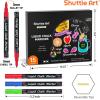 Shuttle Art Chalk Markers, 15 Vibrant Colors Liquid Chalk Markers Pens for Chalkboards, Windows, Glass, Cars, Water-based, Erasable, Reversible 3mm Fine Tip for Office Home Supplies(15 Colors)