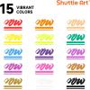 Shuttle Art Chalk Markers, 15 Vibrant Colors Liquid Chalk Markers Pens for Chalkboards, Windows, Glass, Cars, Water-based, Erasable, Reversible 3mm Fine Tip for Office Home Supplies(15 Colors)