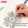 Shuttle Art Gel Ink Ball Point Pens, 15 Colors Japanese Style Pens, 0.38mm Extra-Fine Ballpoint Pens for Home, School and Office(15 Black–0.38mm)