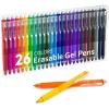 Erasable Gel Pens, 12 Colors Retractable Fine Point Erasable Pens Clicker, Assorted Color Inks, Make Mistakes Disappear for Drawing Writing Planner and Crossword Puzzles(26 Colors)