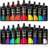 Shuttle Art Acrylic Paint, 18 Colors Acrylic Paint Pouches (120ml/4.06oz), Artist Grade Paint Set, Rich Pigments, Non-Toxic for Artists, Beginners and Kids on Rocks Crafts Canvas Wood Ceramic