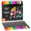 Shuttle Art Chalk Markers, 15 Vibrant Colors Liquid Chalk Markers Pens for Chalkboards, Windows, Glass, Cars, Water-based, Erasable, Reversible 3mm Fine Tip for Office Home Supplies(15 Colors)