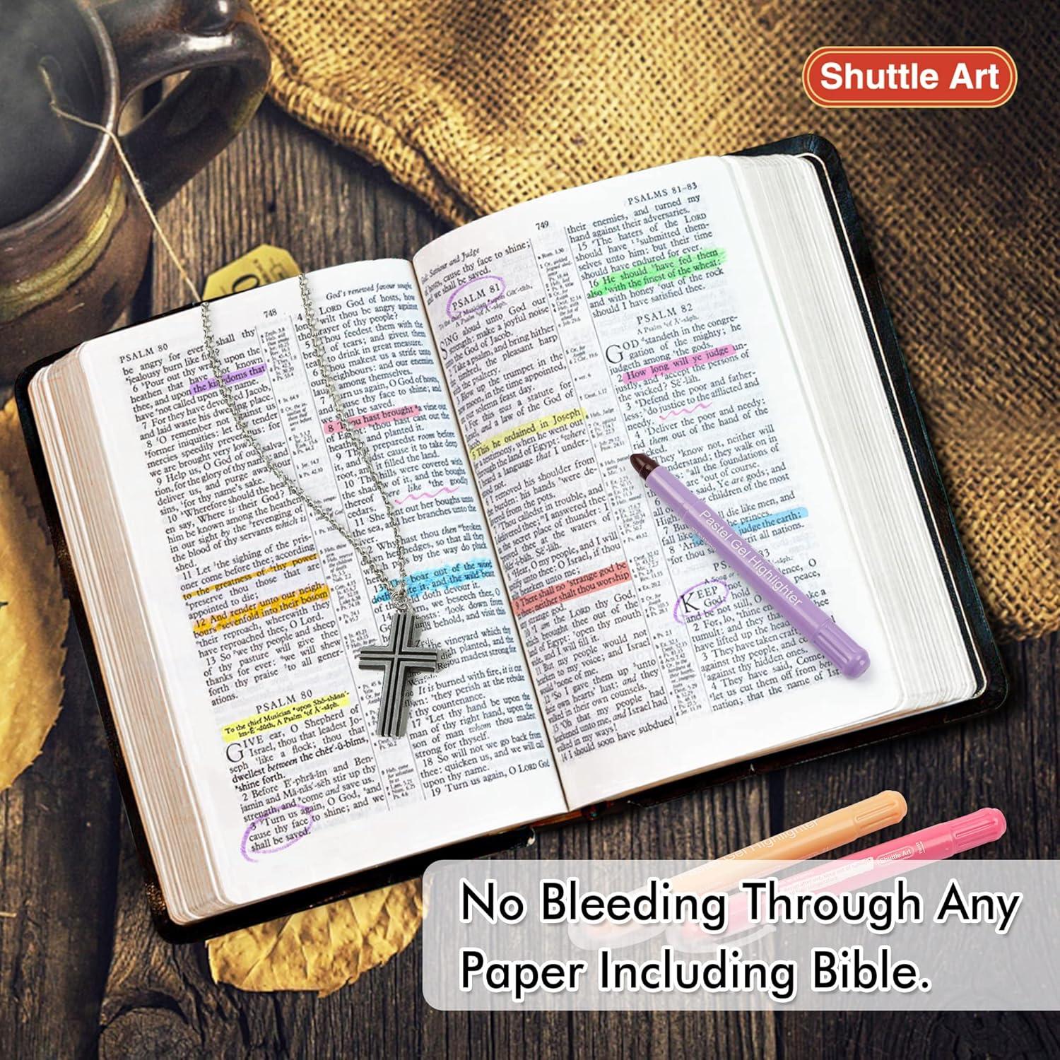 imageShuttle Art 16 Pack Gel Highlighters 8 Assorted Colors Highlighter Study Kit Great for Journaling Highlighting and Studying10 Pastel Colors