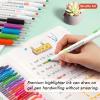 Shuttle Art 20 Pack Journaling Kit,10 Colors Dual Tip Highlighters and 10 Colors Retractable Gel Ink Pens,Perfect for Kids and Adults Coloring,Underlining, Highlighting, Writing in Office Home&School