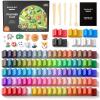 Shuttle Art 117 PCS Small Block Polymer Clay Kit, 95 Unique Colors & Extra Basic Colors, 5 Modeling Clay Tools, Non-Toxic, Non-Sticky, DIY Art Craft Gift for Kids Beginners